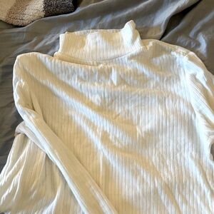 White Mango Long Sleeve Mockneck Top